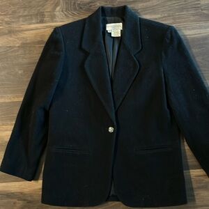 Petite Sophisticate black wool blazer